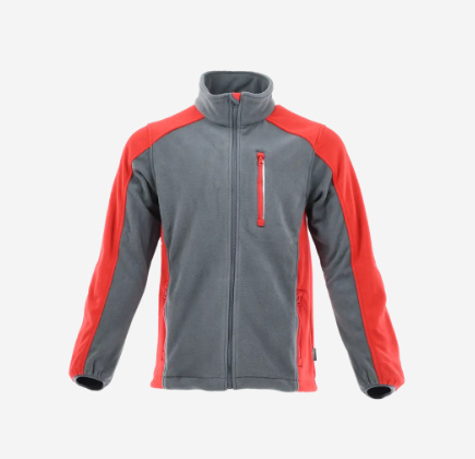 polar roboczy Standard Plus Sara Workwear szaro-czerwony polar roboczy Standard Plus Sara Workwear szaro-czerwony