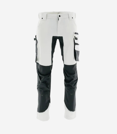 spodnie bhp do pasa Sara Workwear Motionflex biały-jasnoszary spodnie bhp do pasa Sara Workwear Motionflex biały-jasnoszary