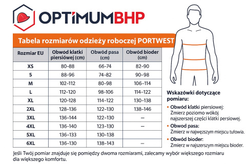 BLUZA TRUDNOPALNA SPAWALNICZA BIZWELD BIZ2 PORTWEST BLUZA TRUDNOPALNA SPAWALNICZA BIZWELD BIZ2 PORTWEST
