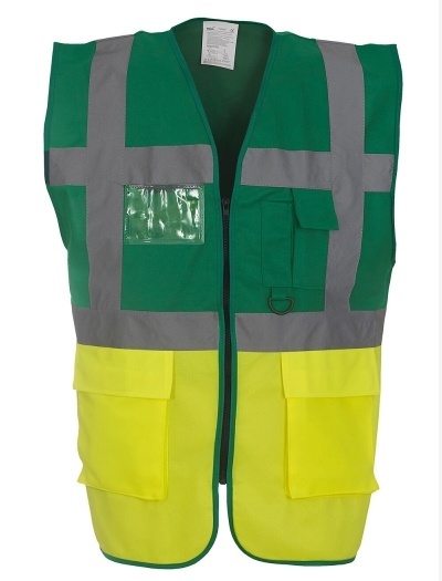 KAMIZELKA ROBOCZA OSTRZEGAWCZA FLUO HVW801 FALK&ROSS żółto-zielona