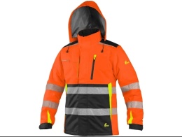 KURTKA OCIEPLANA ODBLASKOWA BENSON CXS CANIS DLA DROGOWCÓW Z KAPTUREM pomarańczowa