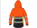 KURTKA OCIEPLANA ODBLASKOWA BENSON CXS CANIS DLA DROGOWCÓW Z KAPTUREM pomarańczowa tył KURTKA OCIEPLANA ODBLASKOWA BENSON CXS CANIS DLA DROGOWCÓW Z KAPTUREM pomarańczowa tył
