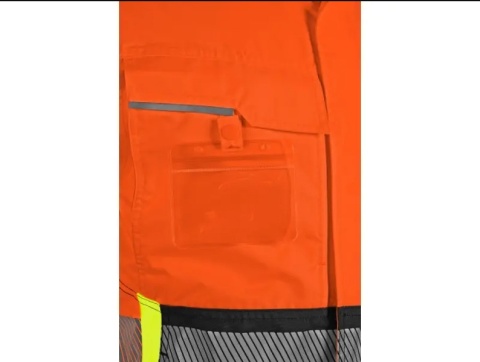 KURTKA OCIEPLANA ODBLASKOWA BENSON CXS CANIS DLA DROGOWCÓW Z KAPTUREM pomarańczowa kieszeń KURTKA OCIEPLANA ODBLASKOWA BENSON CXS CANIS DLA DROGOWCÓW Z KAPTUREM pomarańczowa kieszeń