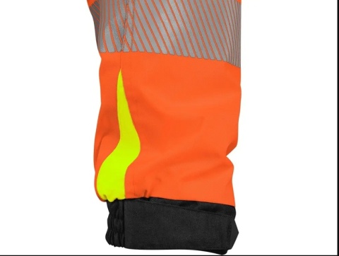 KURTKA OCIEPLANA ODBLASKOWA BENSON CXS CANIS DLA DROGOWCÓW Z KAPTUREM pomarańczowa rękaw KURTKA OCIEPLANA ODBLASKOWA BENSON CXS CANIS DLA DROGOWCÓW Z KAPTUREM pomarańczowa rękaw