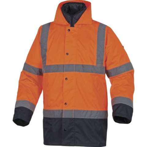 Delta Plus Runway 3w1 kurtka robocza ocieplana odblaskowa przeciwdeszczowa- odzież ochronna pomarańczowa Delta Plus Runway 3w1 kurtka robocza ocieplana odblaskowa przeciwdeszczowa- odzież ochronna pomarańczowa