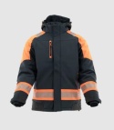 kurtka robocza długa ocieplana odblaskowa Comfort Neo Winter Sara Workwear czarno-pomarańczowa kurtka robocza długa ocieplana odblaskowa Comfort Neo Winter Sara Workwear czarno-pomarańczowa