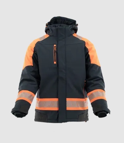 kurtka robocza długa ocieplana odblaskowa Comfort Neo Winter Sara Workwear czarno-pomarańczowa kurtka robocza długa ocieplana odblaskowa Comfort Neo Winter Sara Workwear czarno-pomarańczowa