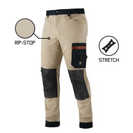 SPODNIE ROBOCZE DO PASA MEGAWORK RIP-STOP STRETCH KHAKI