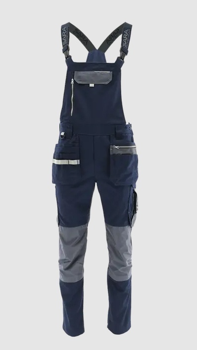 SPODNIE ROBOCZE OGRODNICZKI MONTERSKIE MONTER SARA WORKWEAR granatowe