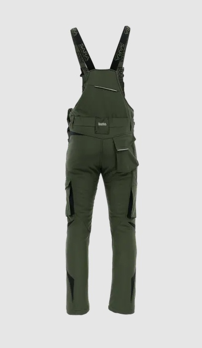 ogrodniczki robocze ocieplane comfort winter sara oliwka tył ogrodniczki robocze ocieplane comfort winter sara oliwka tył