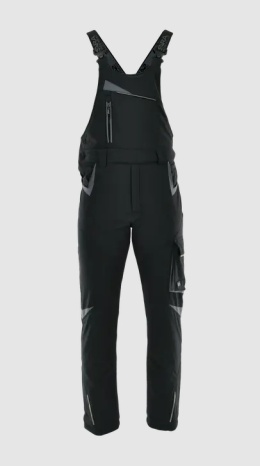 ogrodniczki robocze ocieplane comfort winter sara czarno-szare