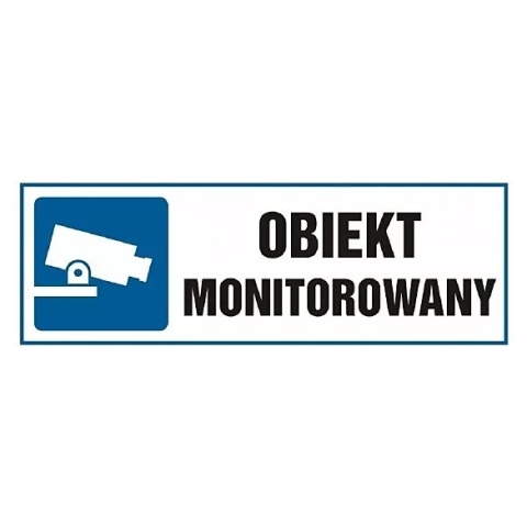 ZNAK INFORMACYJNY NC023 - "OBIEKT MONITOROWANY"