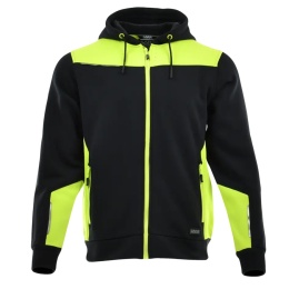 BLUZA ROBOCZA DRESOWA ROZPINANA COMFORT PLUS SARA WORKWEAR czarno-żłóta