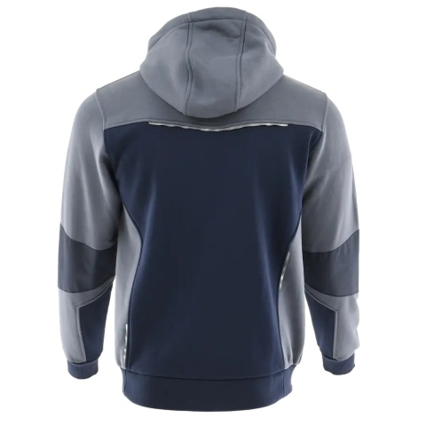 BLUZA ROBOCZA DRESOWA ROZPINANA COMFORT PLUS SARA WORKWEAR szaro-granatowy tył