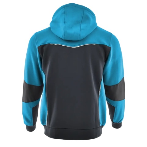 BLUZA ROBOCZA DRESOWA ROZPINANA COMFORT PLUS SARA WORKWEAR new azzuro-charcroal tył