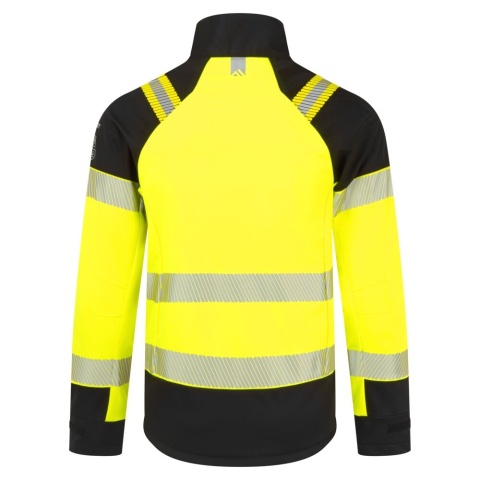 Portwest FR718 kurtka robocza softshell ostrzegawcza trudnopalna PW3 Modaflame żółto-czarna