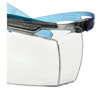 OKULARY OCHRONNE BEZBARWNE SECUREFIT 3701XSGAF 3M - NIEBIESKA OPRAWKA