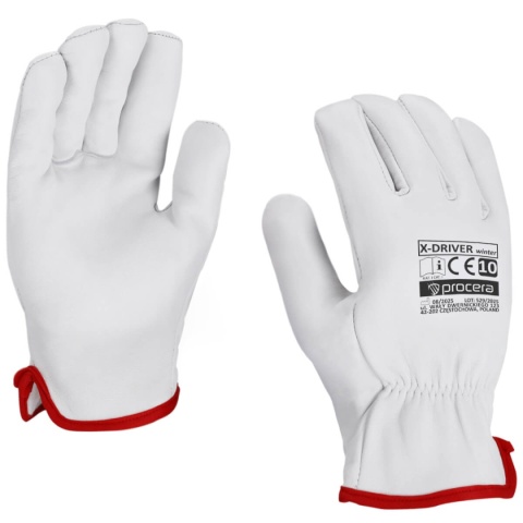 RĘKAWICE ROBOCZE SKÓRZANE OCIEPLANE X-DRIVER WINTER PROCERA