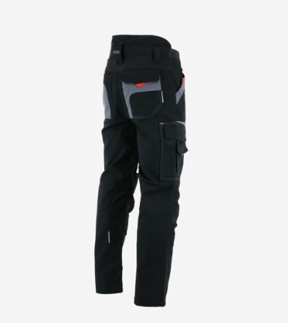 Sara Workwear Dragon spodnie robocze do pasa czarno-ciemnoszare