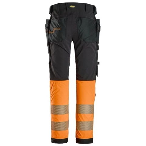 Spodnie robocze do pasa odblaskowe Stretch 6231 Snickers workwear tył