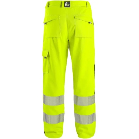 Spodnie robocze do pasa ostrzegawcze męskie Norwich CXS Canis żółto-niebieskie żółto niebieskie tył