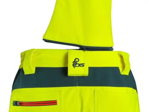 CXS Canis Bedford spodnie robocze ostrzegawcze ogrodniczki widok z tyłu