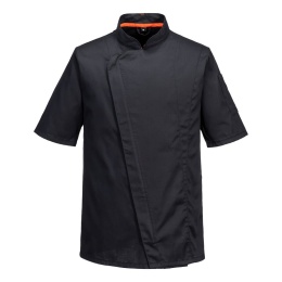 bluza robocza asymetryczna szefa kuchni MeshAir Pro C739 Portwest czarna