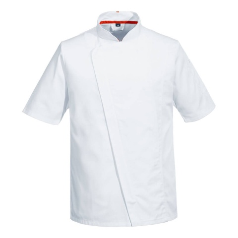 bluza robocza asymetryczna szefa kuchni MeshAir Pro C739 Portwest biała