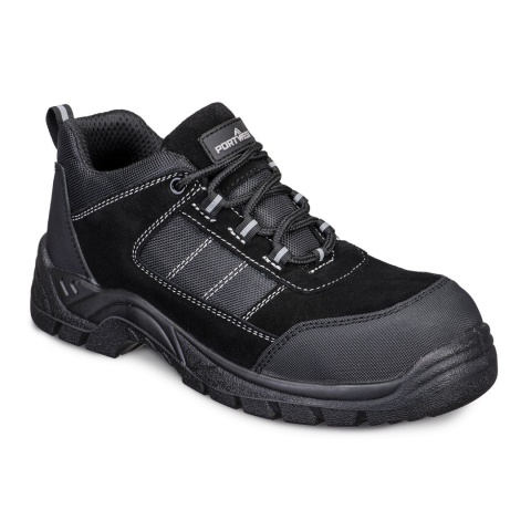 buty robocze zamszowo tekstylne S1 SR FO FC24 Portwest czarne
