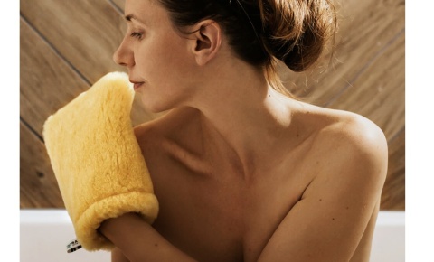 Body Cleaner Raypath rękawica peelingująca do ciała żółta