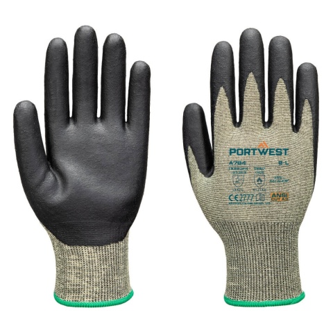 rękawice robocze antyprzecięciowe powlekane trudnopalnym neoprenem Arc Grip 18C poziom 1 A784 Portwest