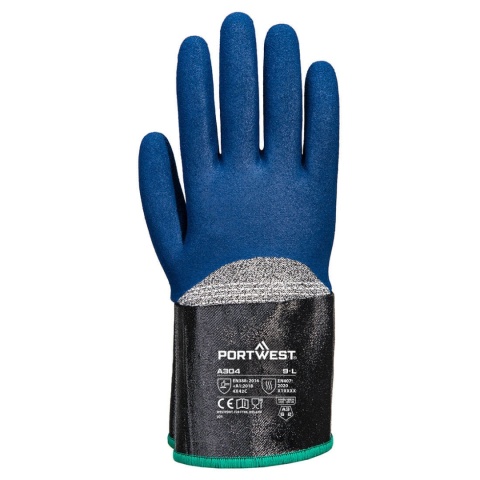 Portwest A304 rękawice robocze z pianki nitrylowej Grip C13 z przedłużonym mankietem