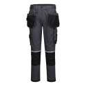spodnie robocze do pasa z kieszeniami kaburowymi WX2 Stretch CD845 Portwest szare