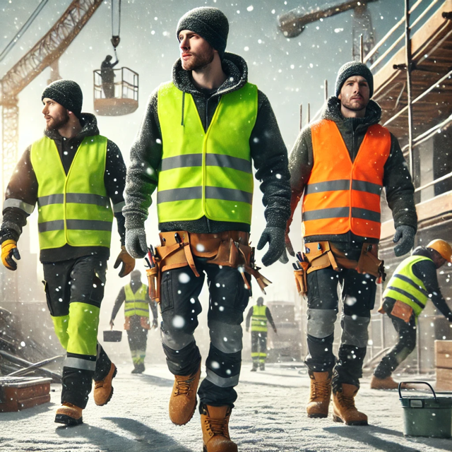 Zimowa odzież robocza Sara Workwear dla monterów instalacji zewnętrznych – ochrona przed wilgocią i mrozem z linii Hydros Winter i Doker Winter