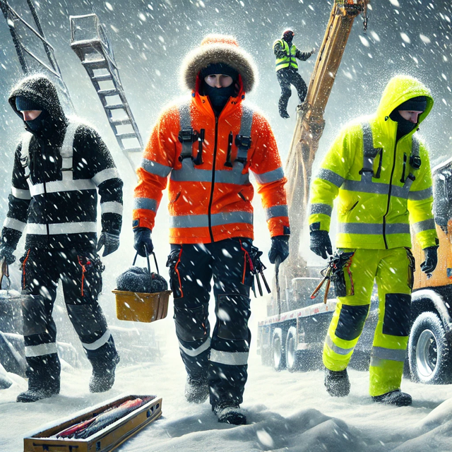 Zimowy zestaw Procera dla monterów instalacji zewnętrznych – odporność na chłód, deszcz i wiatr