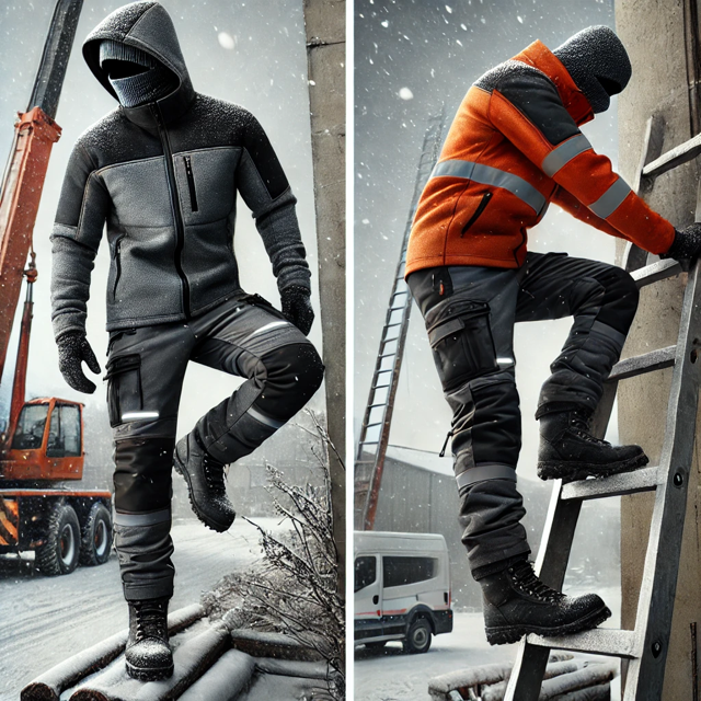 Porównanie kurtek roboczych ostrzegawczych: Delta Plus Reno 2w1, Sara Workwear Drogowiec Winter 5w1, Portwest T400 PW3