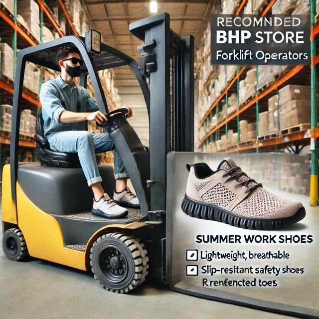 Sklep BHP: Buty robocze na lato dla operatorów wózków widłowych – przyczepność i komfort