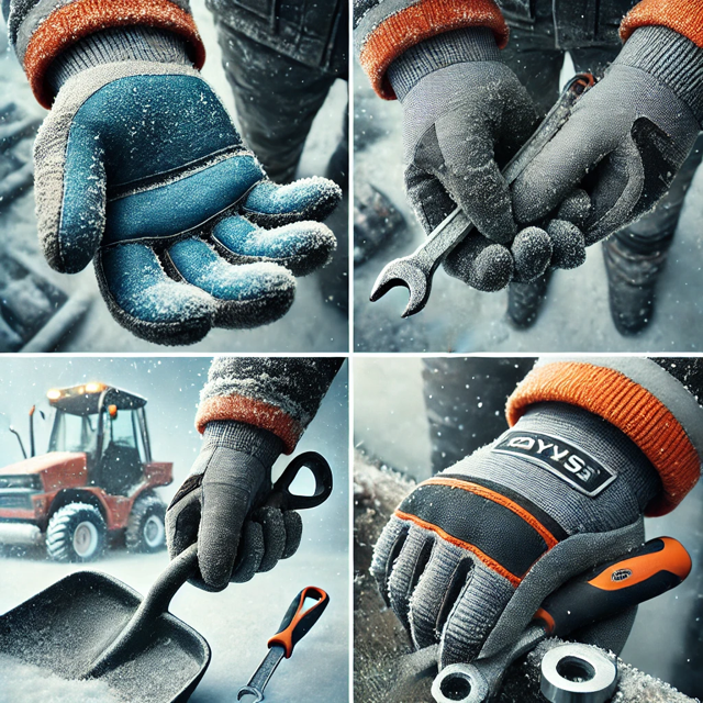 Porównanie rękawic roboczych ocieplanych powlekanych: Sara Workwear Storm Winter RPL015, Portwest A450, Granberg Arctic