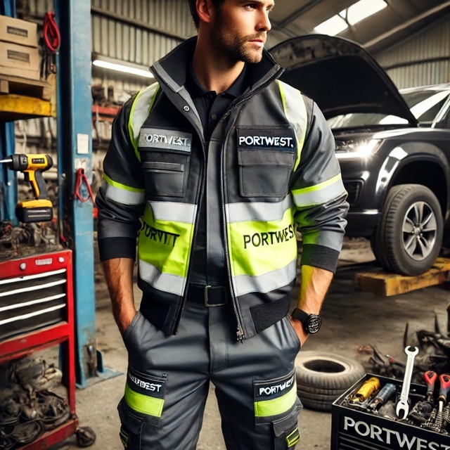 Przeczytaj na blogu BHP: Odzież robocza Portwest w branży motoryzacyjnej – odporność na smary, oleje i uszkodzenia