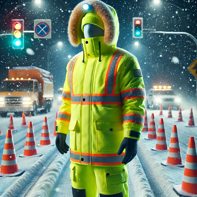 Zimowa odzież Urgent dla pracowników drogowych zimą – widoczność, bezpieczeństwo i komfort w każdych warunkach