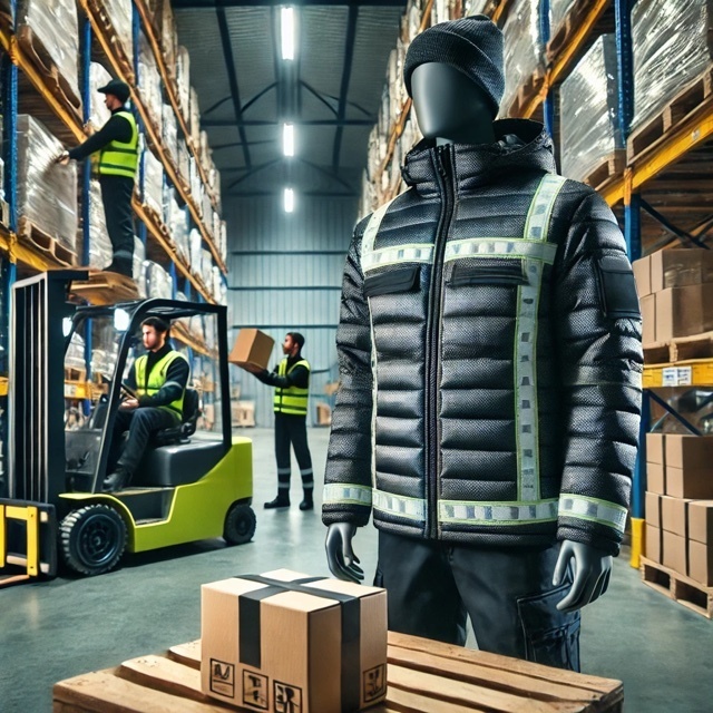 Zimowy zestaw Portwest dla magazyniera – kurtka C468, kamizelka DX470, spodnie C387, rękawice A280 Wintershield i buty FC12 Thor