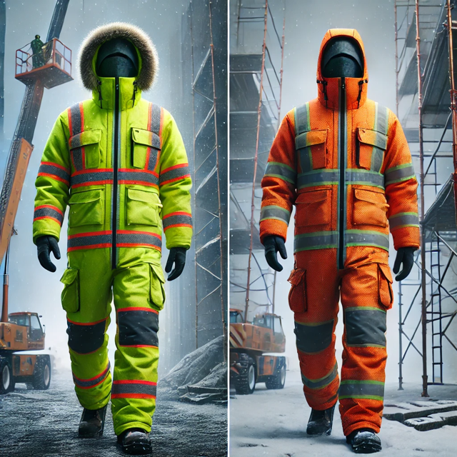 Polstar Winter Workwear Set for Road Workers: High-Visibility Protection in Subzero Temperatures