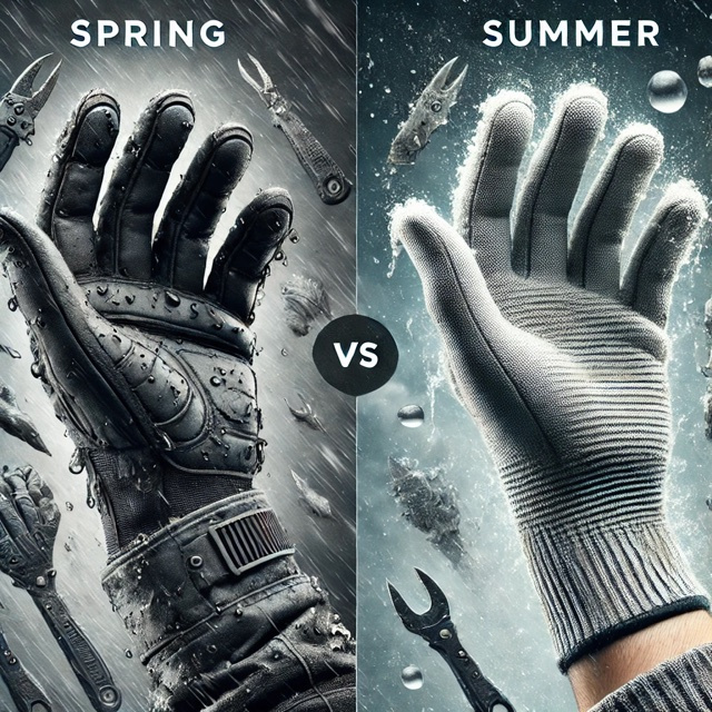 Porównanie: Rękawice robocze na wiosnę vs. rękawice robocze na lato