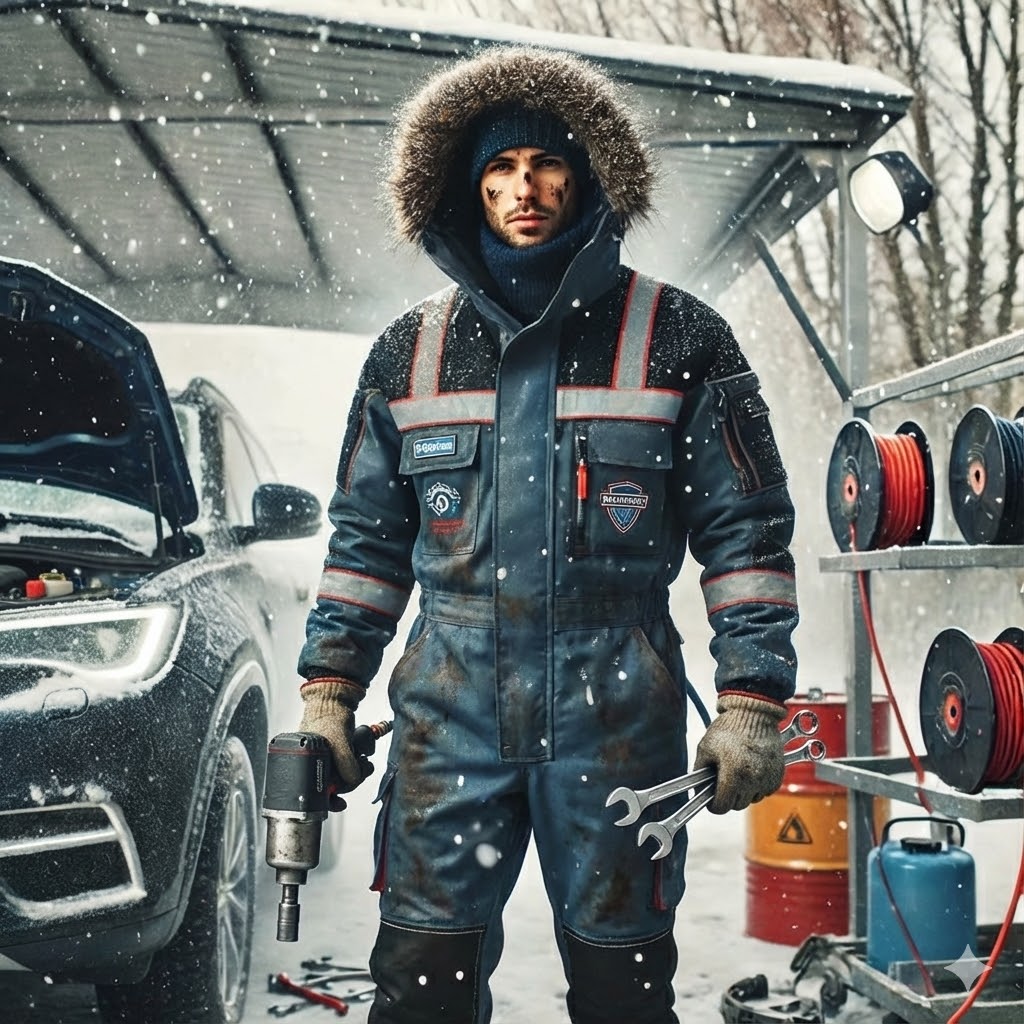 Zimowy zestaw Procera dla mechaników samochodowych – odporność na smary, chłód i intensywną eksploatację