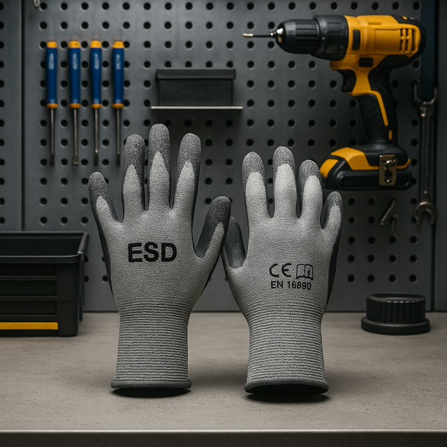 Procera X-Touch Carbon ESD, Portwest A199 ESD i Reis Rantista ESD – rękawice antystatyczne do pracy z elektroniką: ochrona komponentów i komfort użytkownika