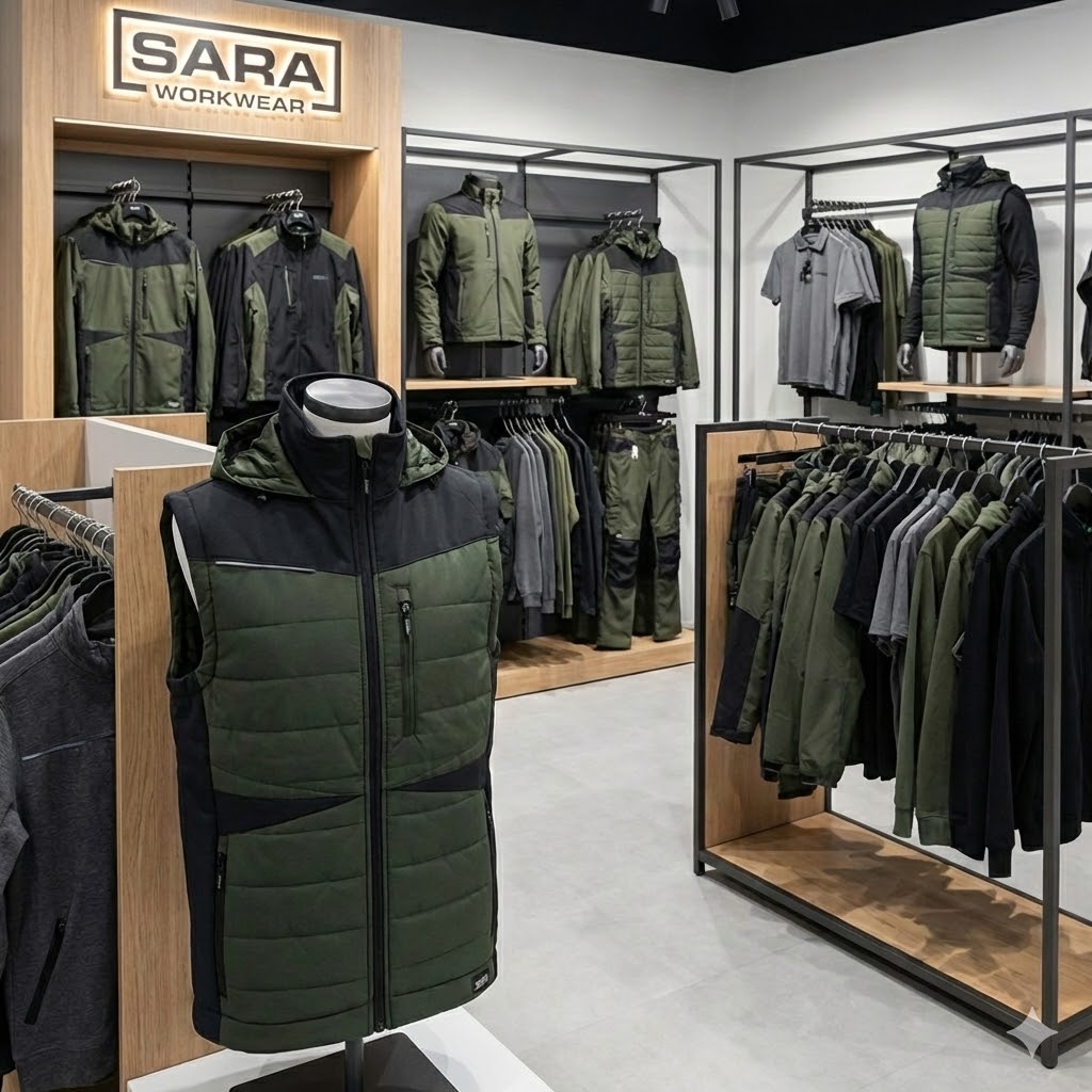 Kamizelka robocza hybrydowa COMFORT PLUS Sara Workwear – ocieplana odzież robocza do pracy w zmiennych warunkach