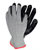 Rękawice powlekane gumą lateksem